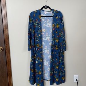 LulaRoe Floral Print Long Cardigan